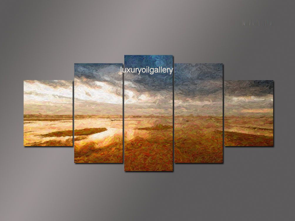 ציור חמישה חלקים מבט לעבר האופק